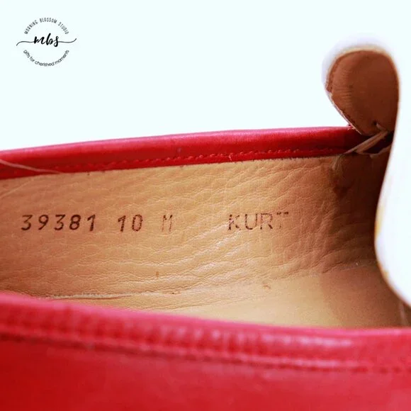 Bruno Magli Kurt Leather Loafers Red White Men 10 - Picture 13 of 14
